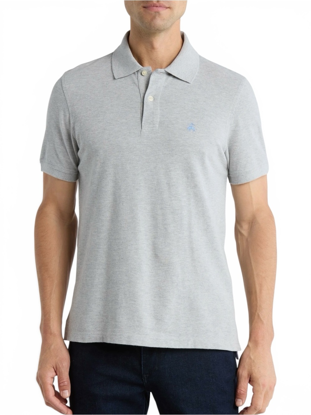 Brooks Brothers Original Fit Polo XXL Gray Blue Logo NWT Cotton